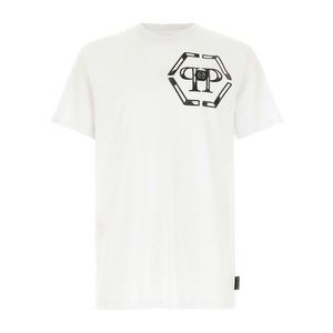 Philipp Plein Crewneck T-Shirt With Front Logo Print - NWT